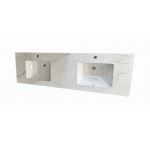 Vanity Top - 1500mm White Sintered Stone Top (Double basin)